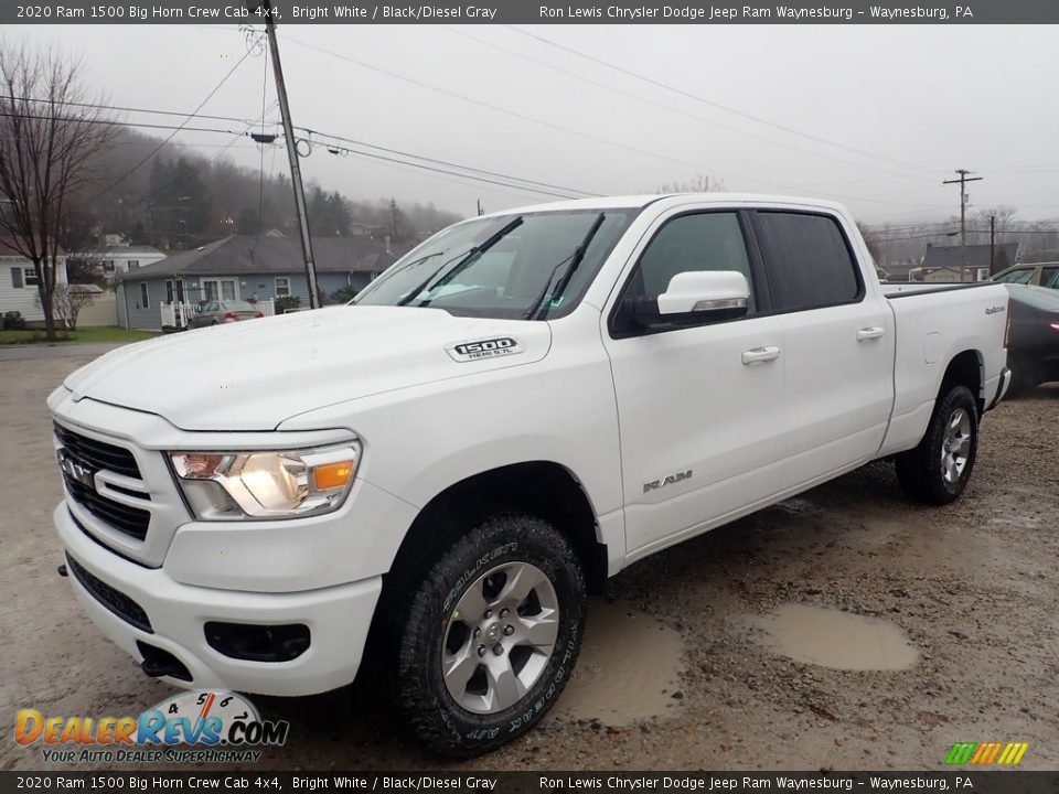 2020 Ram 1500 Big Horn Crew Cab 4x4 Bright White / Black/Diesel Gray Photo #1