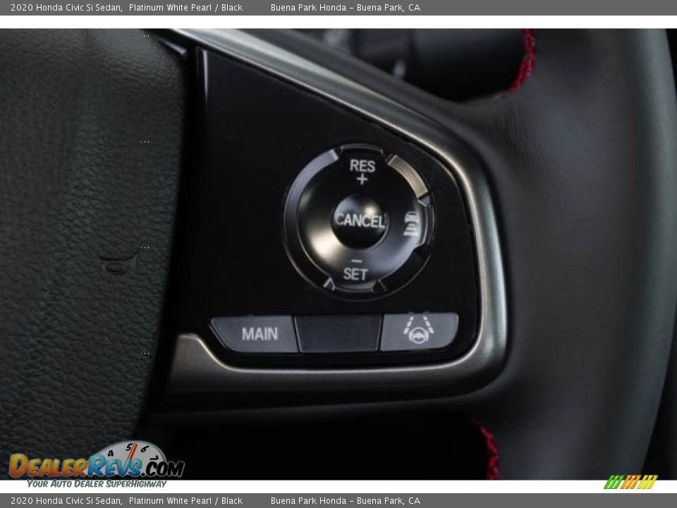 2020 Honda Civic Si Sedan Platinum White Pearl / Black Photo #22