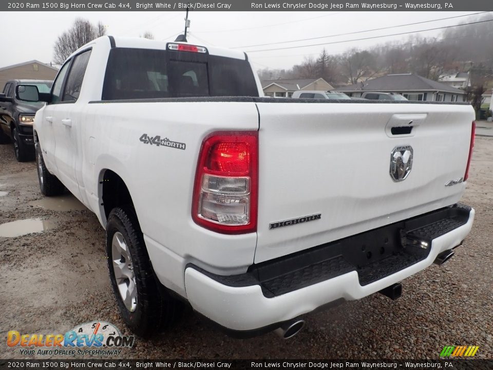 2020 Ram 1500 Big Horn Crew Cab 4x4 Bright White / Black/Diesel Gray Photo #3