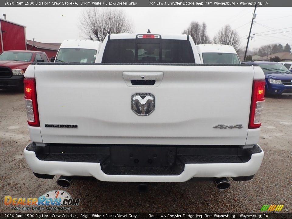 2020 Ram 1500 Big Horn Crew Cab 4x4 Bright White / Black/Diesel Gray Photo #4