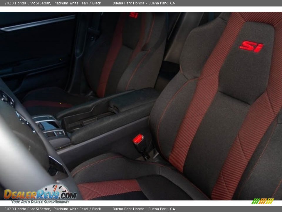 2020 Honda Civic Si Sedan Platinum White Pearl / Black Photo #24