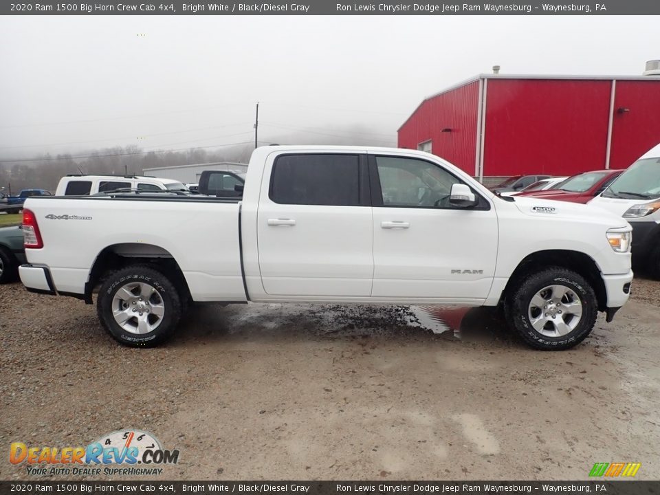 2020 Ram 1500 Big Horn Crew Cab 4x4 Bright White / Black/Diesel Gray Photo #6