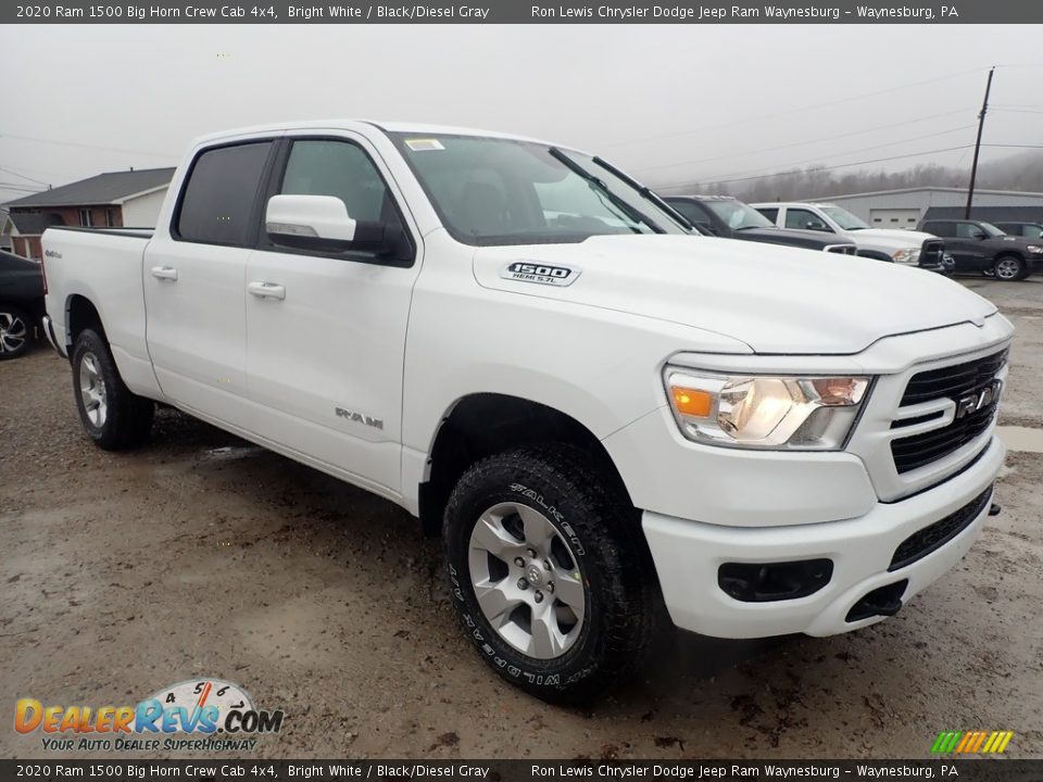 2020 Ram 1500 Big Horn Crew Cab 4x4 Bright White / Black/Diesel Gray Photo #7