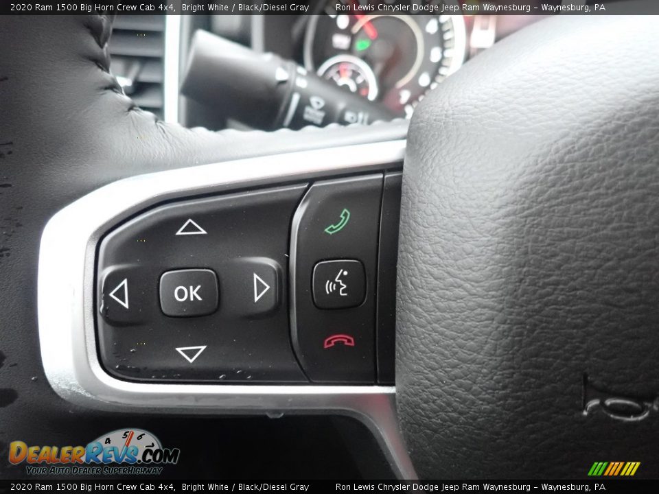 2020 Ram 1500 Big Horn Crew Cab 4x4 Bright White / Black/Diesel Gray Photo #19
