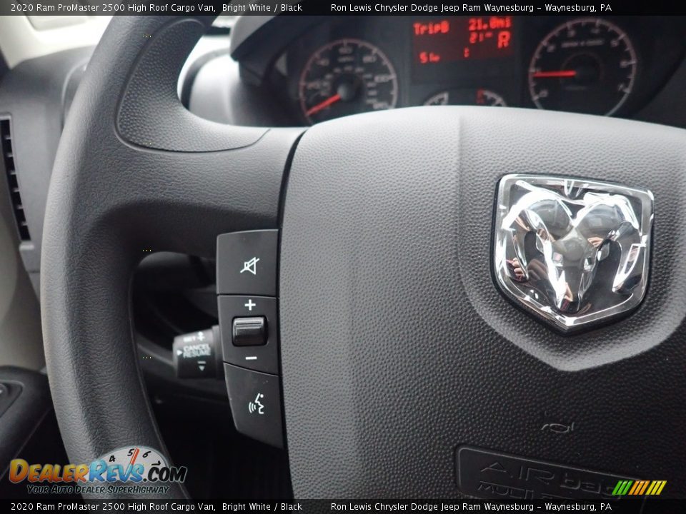 2020 Ram ProMaster 2500 High Roof Cargo Van Bright White / Black Photo #19