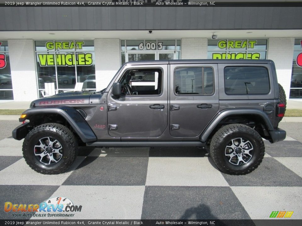 2019 Jeep Wrangler Unlimited Rubicon 4x4 Granite Crystal Metallic / Black Photo #1