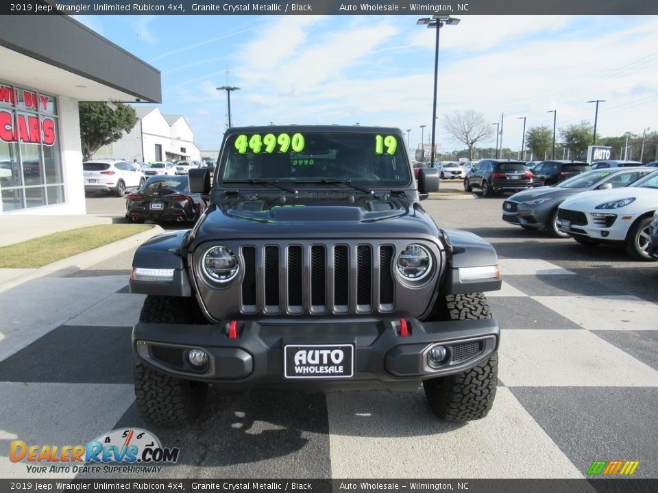 2019 Jeep Wrangler Unlimited Rubicon 4x4 Granite Crystal Metallic / Black Photo #2