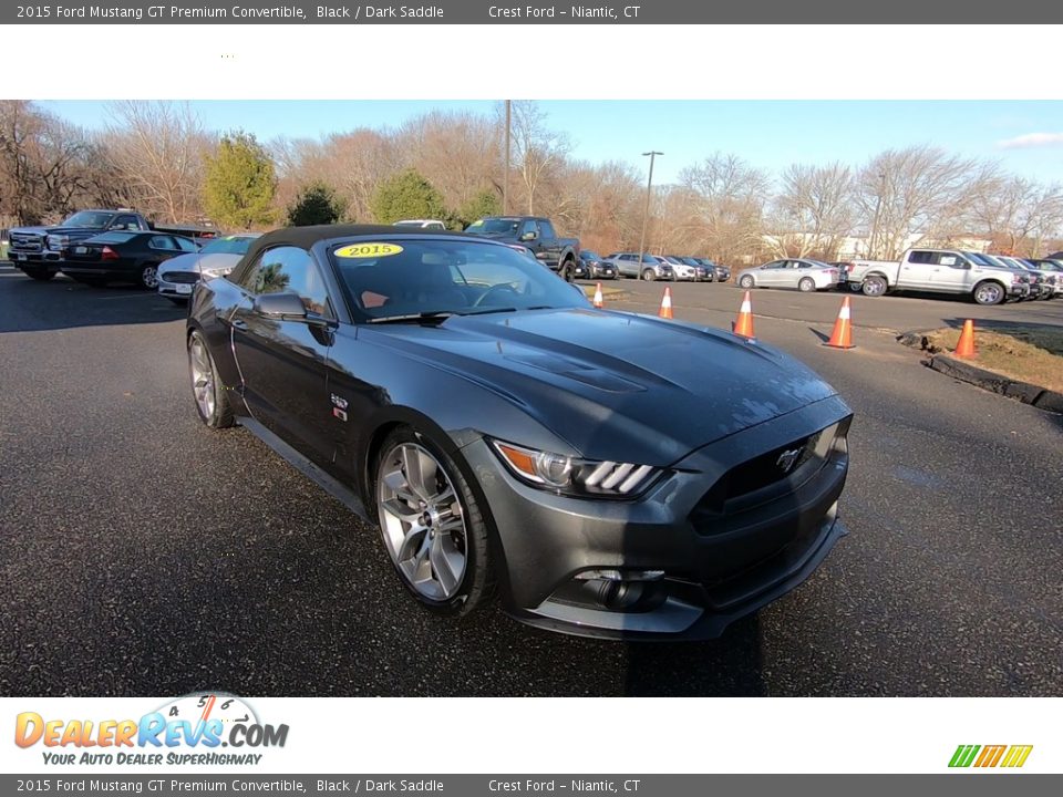 2015 Ford Mustang GT Premium Convertible Black / Dark Saddle Photo #1