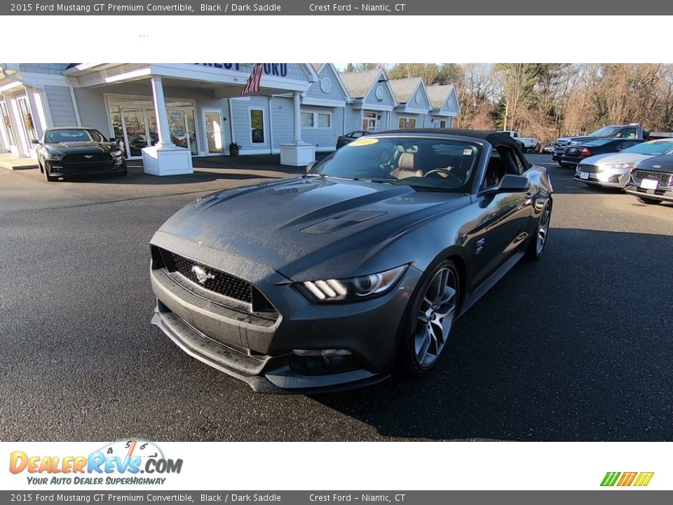 2015 Ford Mustang GT Premium Convertible Black / Dark Saddle Photo #3
