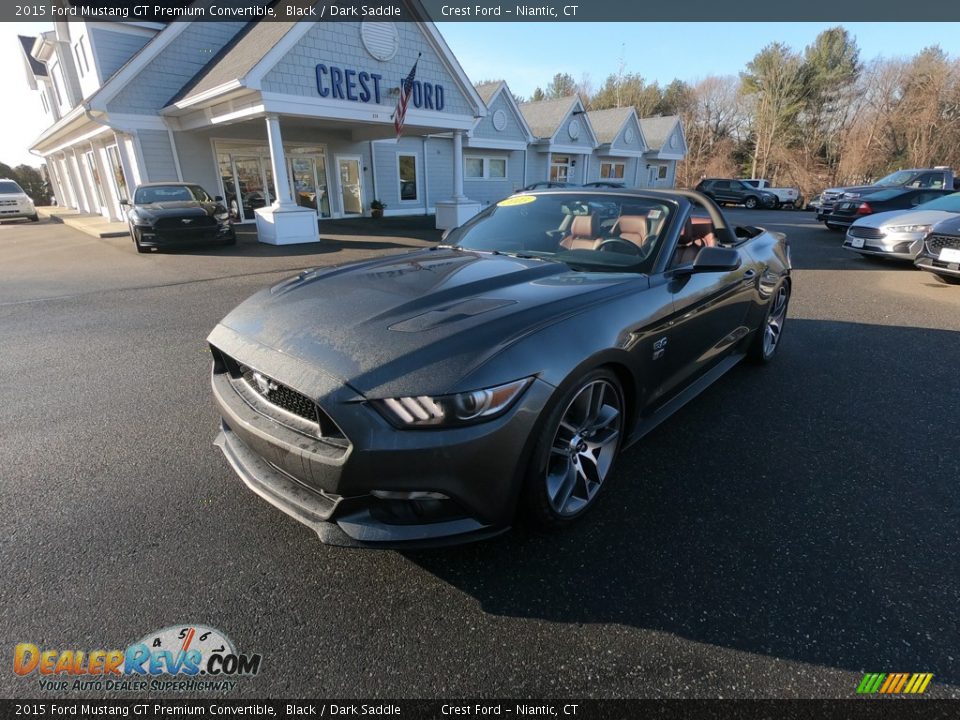 2015 Ford Mustang GT Premium Convertible Black / Dark Saddle Photo #4