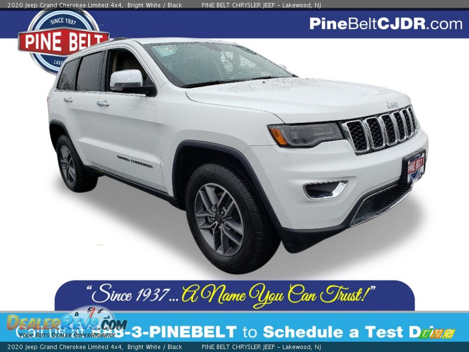 2020 Jeep Grand Cherokee Limited 4x4 Bright White / Black Photo #1
