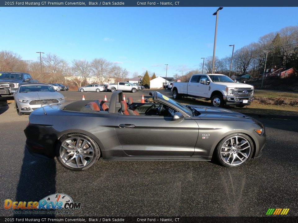 2015 Ford Mustang GT Premium Convertible Black / Dark Saddle Photo #10