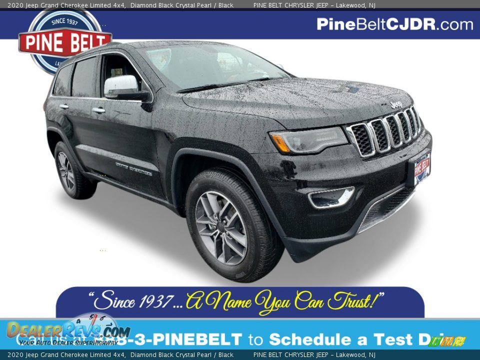 2020 Jeep Grand Cherokee Limited 4x4 Diamond Black Crystal Pearl / Black Photo #1