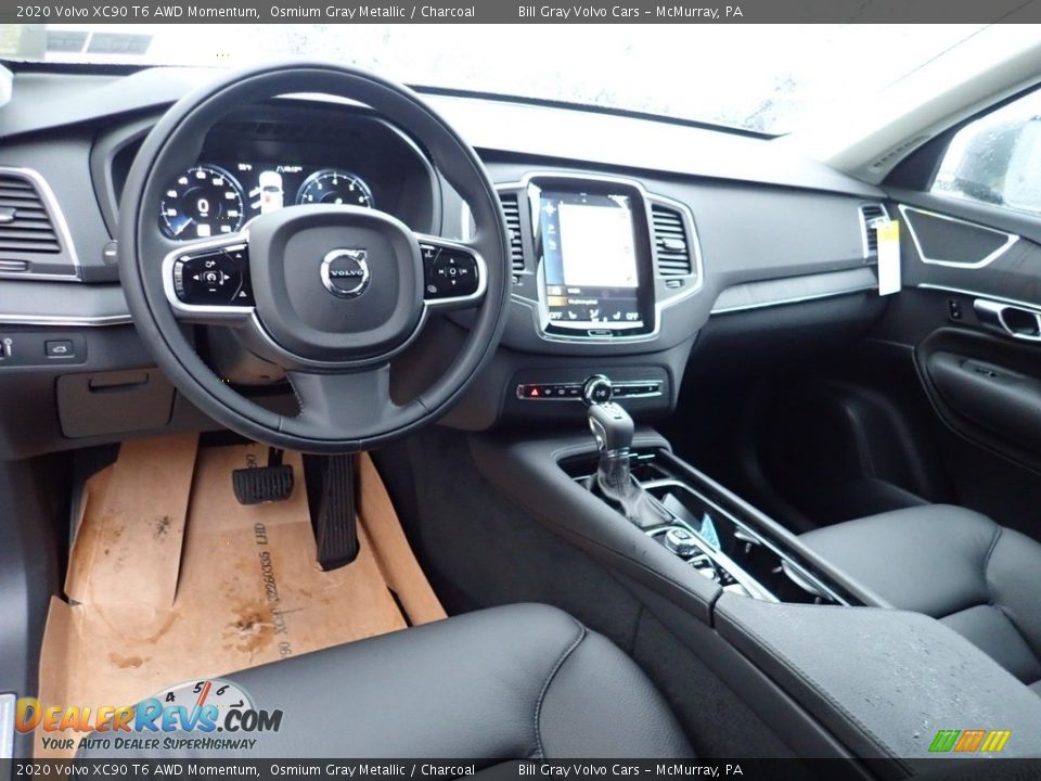 2020 Volvo XC90 T6 AWD Momentum Osmium Gray Metallic / Charcoal Photo #10