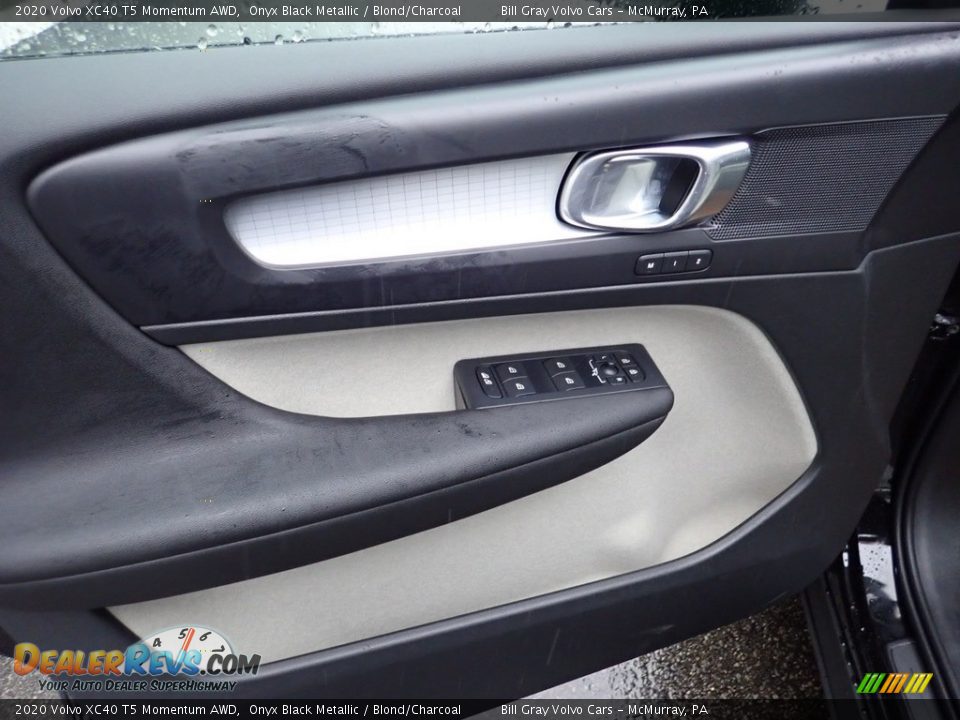2020 Volvo XC40 T5 Momentum AWD Onyx Black Metallic / Blond/Charcoal Photo #10