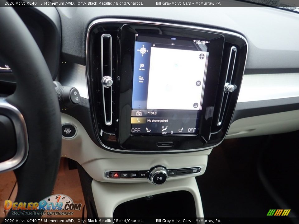 2020 Volvo XC40 T5 Momentum AWD Onyx Black Metallic / Blond/Charcoal Photo #13