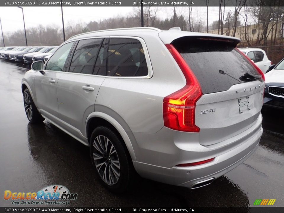 2020 Volvo XC90 T5 AWD Momentum Bright Silver Metallic / Blond Photo #4