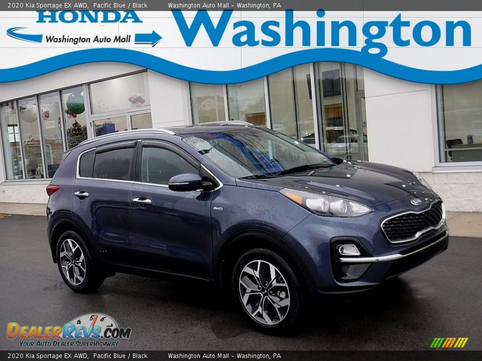 2020 Kia Sportage EX AWD Pacific Blue / Black Photo #1