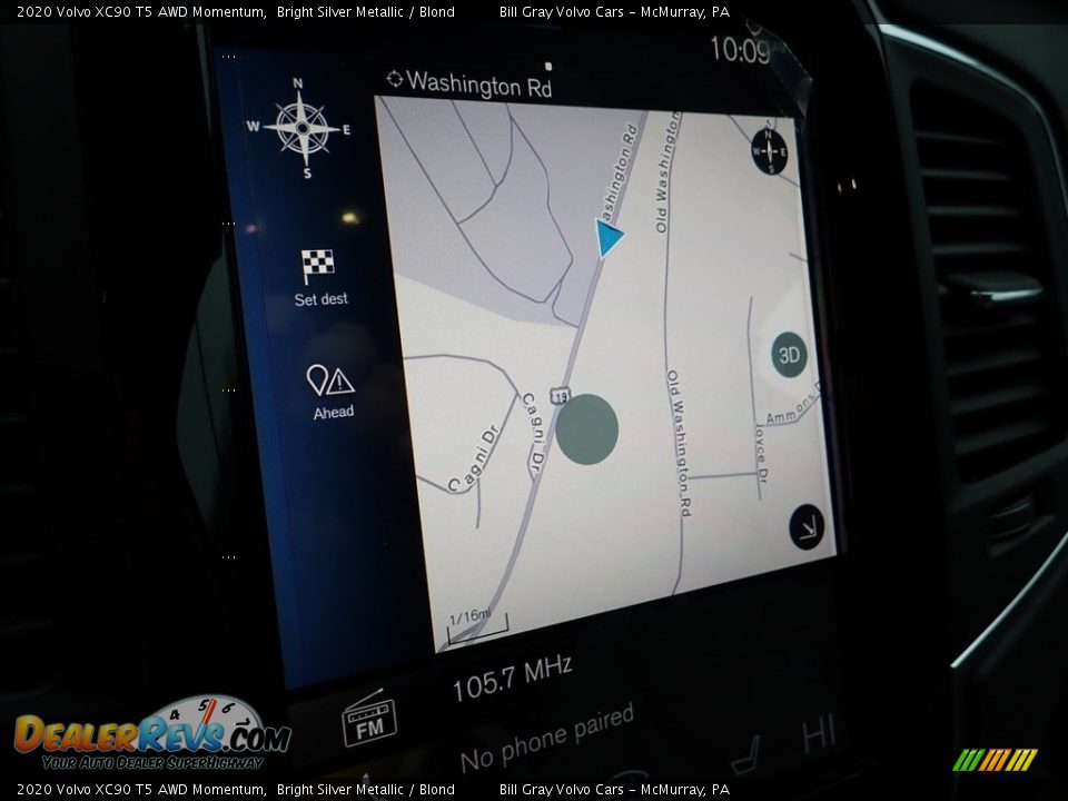 2020 Volvo XC90 T5 AWD Momentum Bright Silver Metallic / Blond Photo #13
