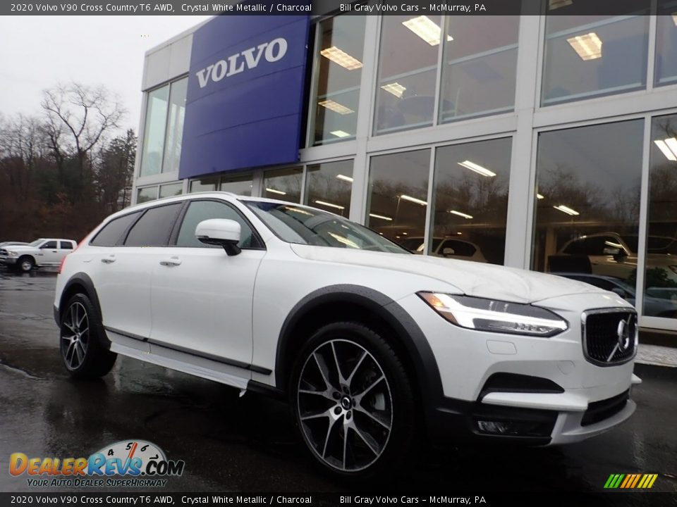 2020 Volvo V90 Cross Country T6 AWD Crystal White Metallic / Charcoal Photo #1