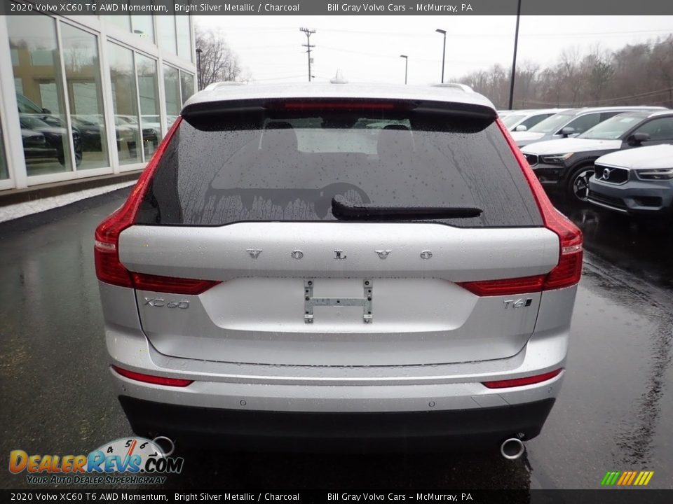 2020 Volvo XC60 T6 AWD Momentum Bright Silver Metallic / Charcoal Photo #3