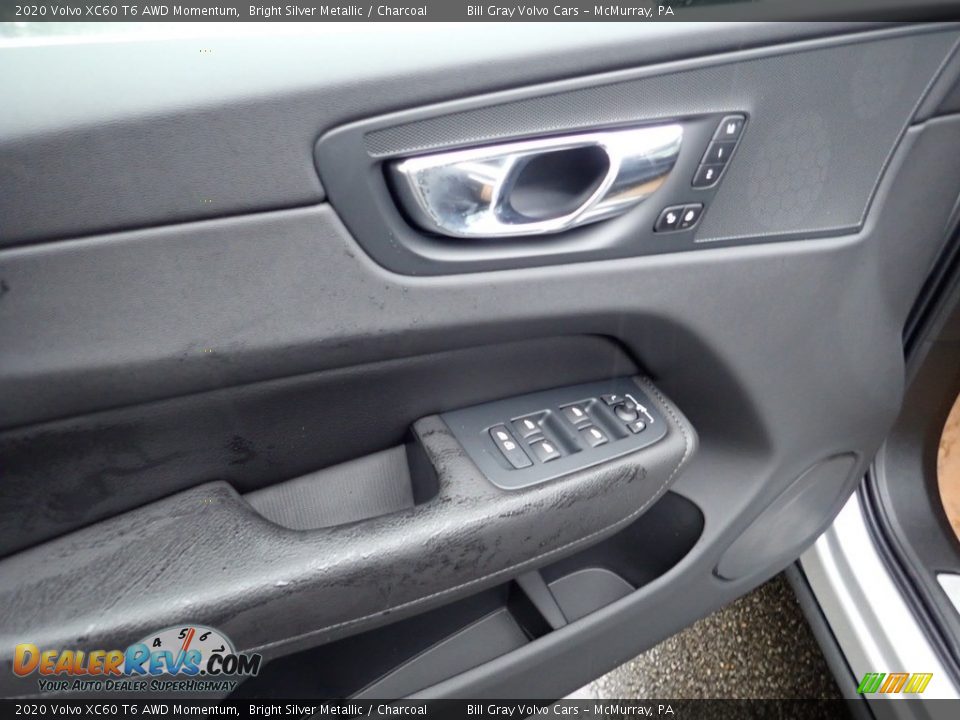 2020 Volvo XC60 T6 AWD Momentum Bright Silver Metallic / Charcoal Photo #10