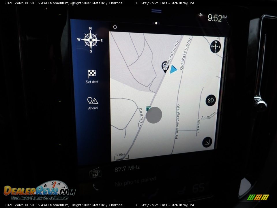 2020 Volvo XC60 T6 AWD Momentum Bright Silver Metallic / Charcoal Photo #12