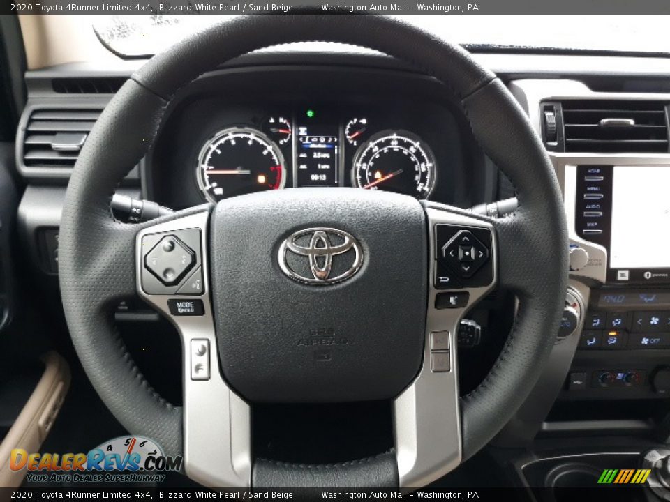 2020 Toyota 4Runner Limited 4x4 Blizzard White Pearl / Sand Beige Photo #7