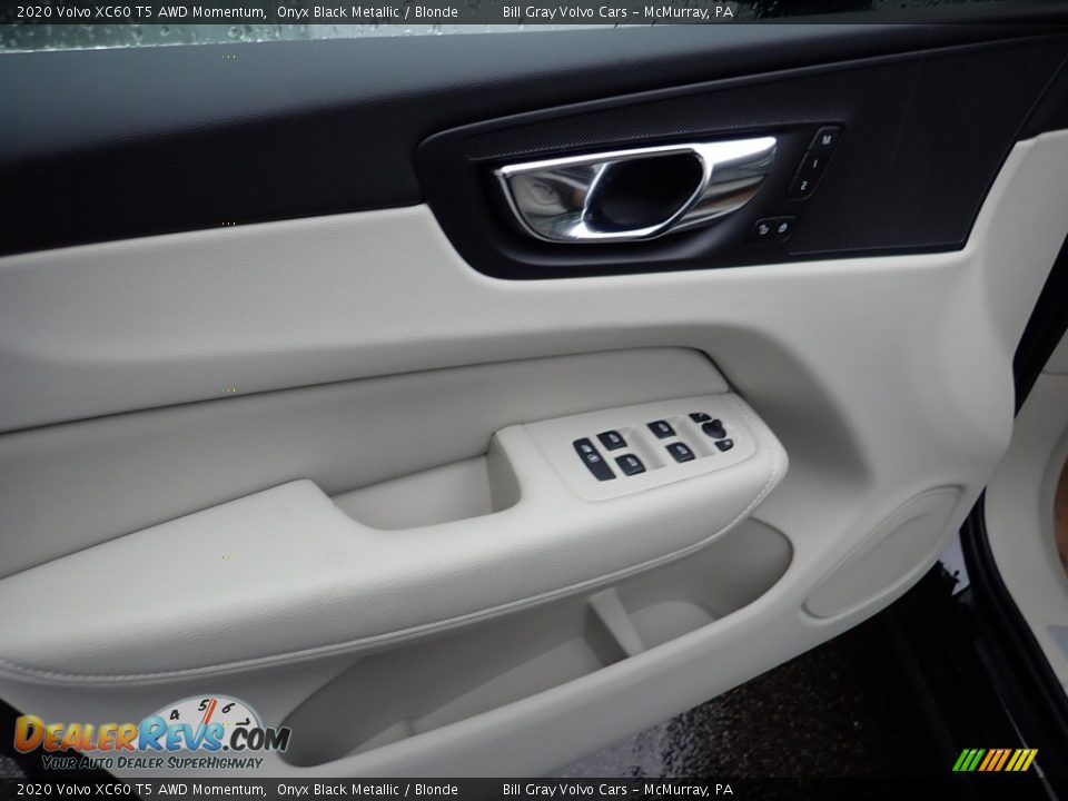 2020 Volvo XC60 T5 AWD Momentum Onyx Black Metallic / Blonde Photo #10