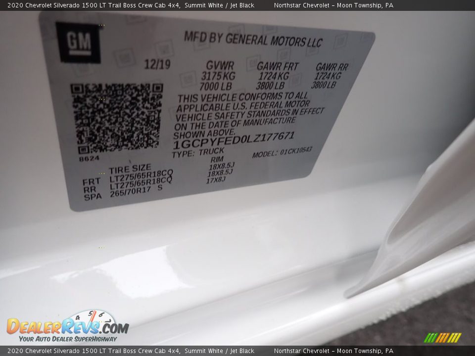 2020 Chevrolet Silverado 1500 LT Trail Boss Crew Cab 4x4 Summit White / Jet Black Photo #16