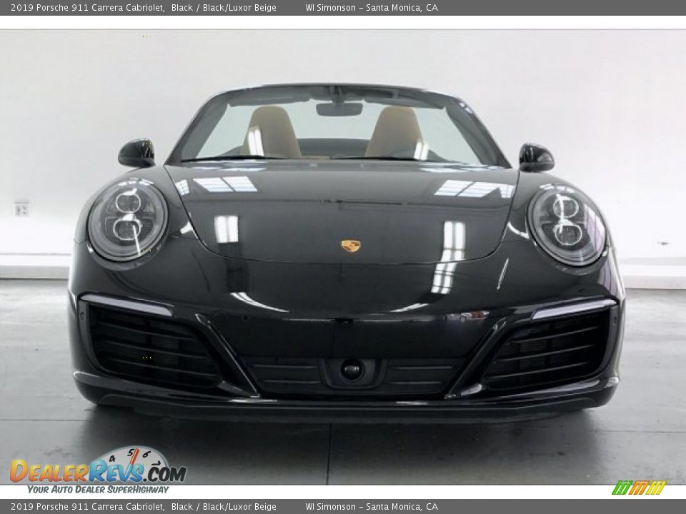 2019 Porsche 911 Carrera Cabriolet Black / Black/Luxor Beige Photo #2