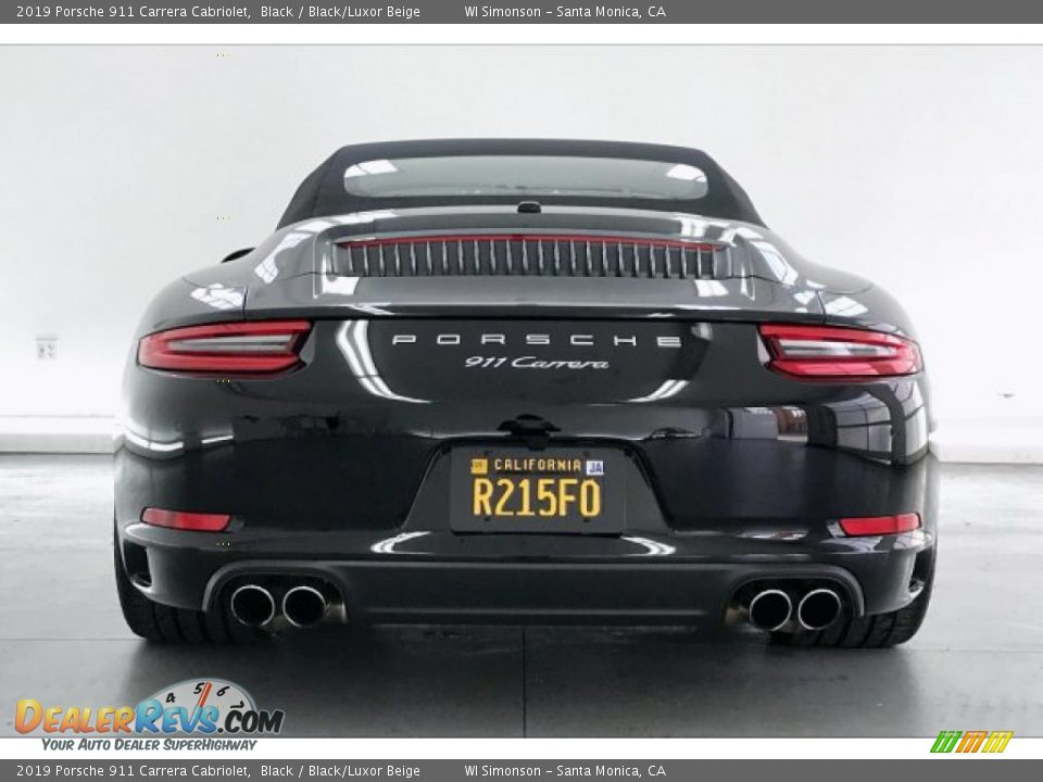 2019 Porsche 911 Carrera Cabriolet Black / Black/Luxor Beige Photo #3