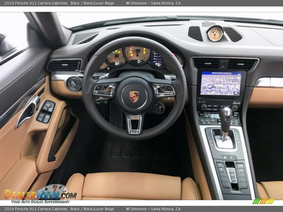 Black/Luxor Beige Interior - 2019 Porsche 911 Carrera Cabriolet Photo #4