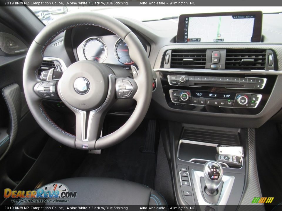 2019 BMW M2 Competition Coupe Alpine White / Black w/Blue Stitching Photo #14