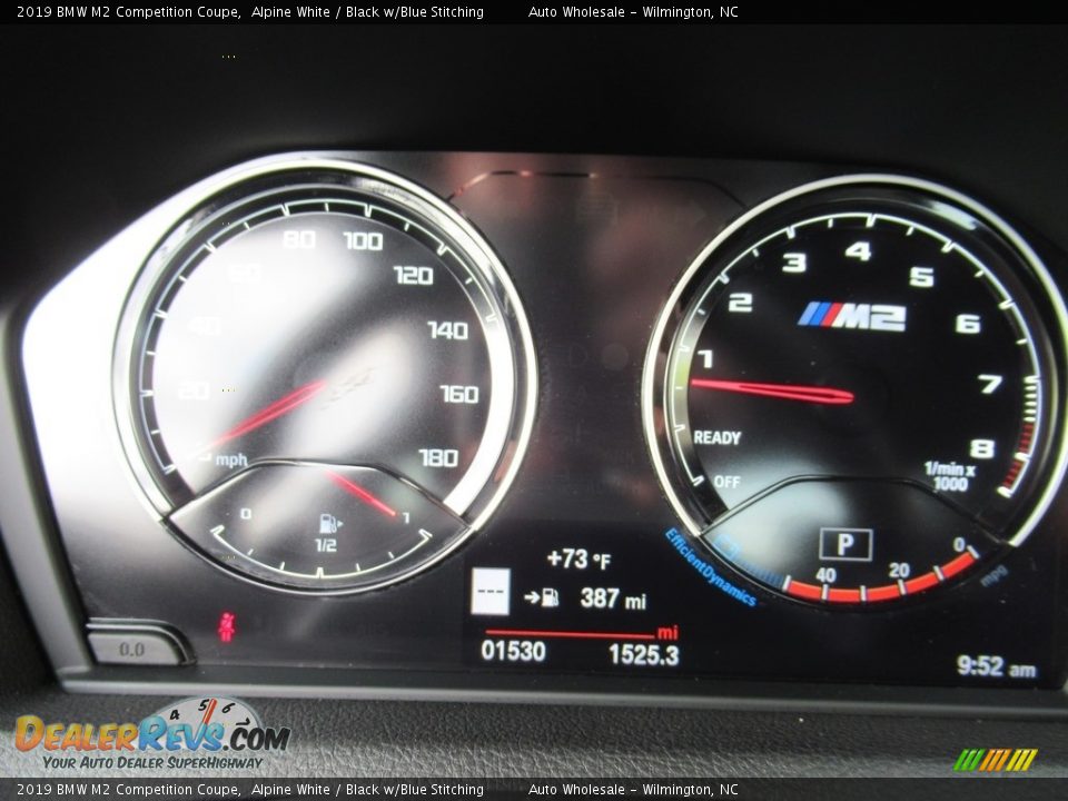 2019 BMW M2 Competition Coupe Alpine White / Black w/Blue Stitching Photo #16