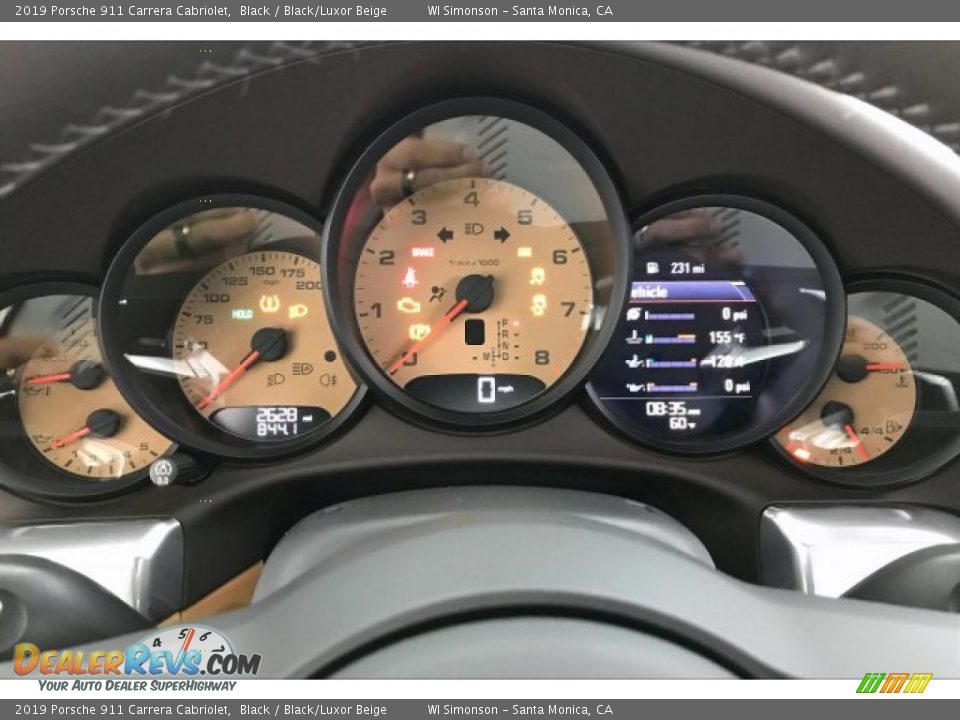 2019 Porsche 911 Carrera Cabriolet Gauges Photo #20