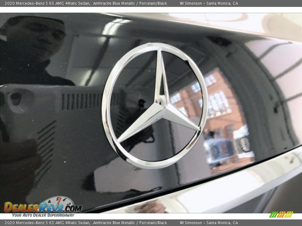 2020 Mercedes-Benz S 63 AMG 4Matic Sedan Anthracite Blue Metallic / Porcelain/Black Photo #7