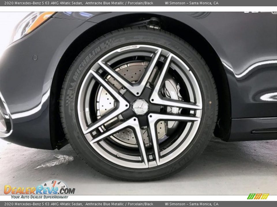 2020 Mercedes-Benz S 63 AMG 4Matic Sedan Anthracite Blue Metallic / Porcelain/Black Photo #8