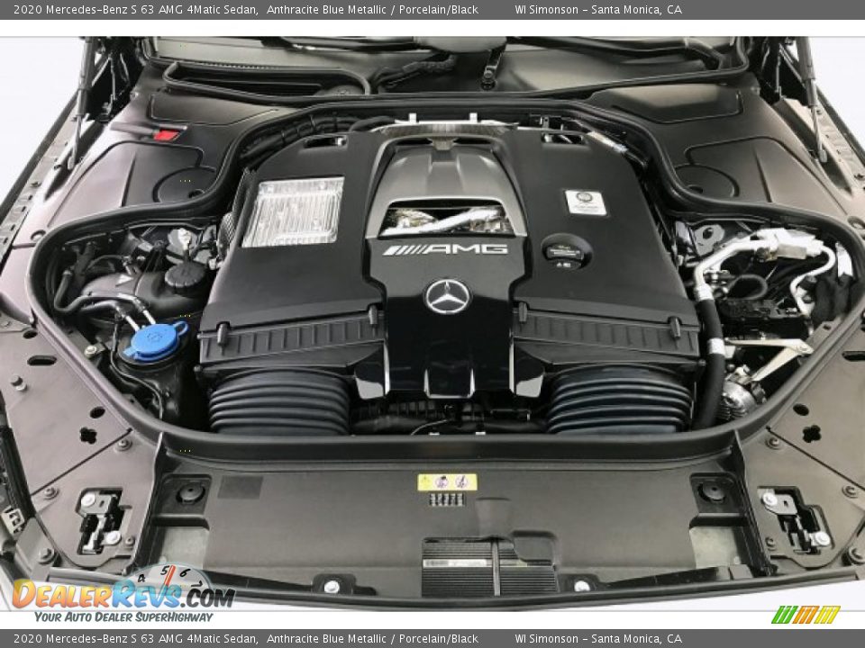2020 Mercedes-Benz S 63 AMG 4Matic Sedan Anthracite Blue Metallic / Porcelain/Black Photo #9