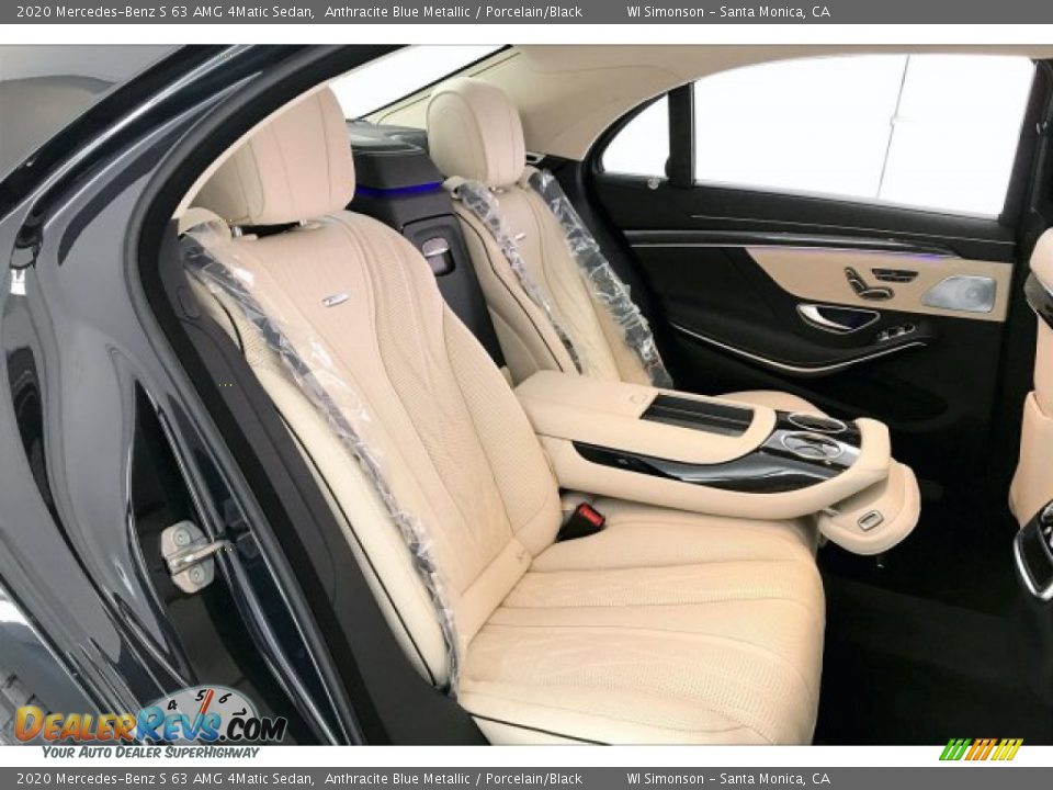 2020 Mercedes-Benz S 63 AMG 4Matic Sedan Anthracite Blue Metallic / Porcelain/Black Photo #13