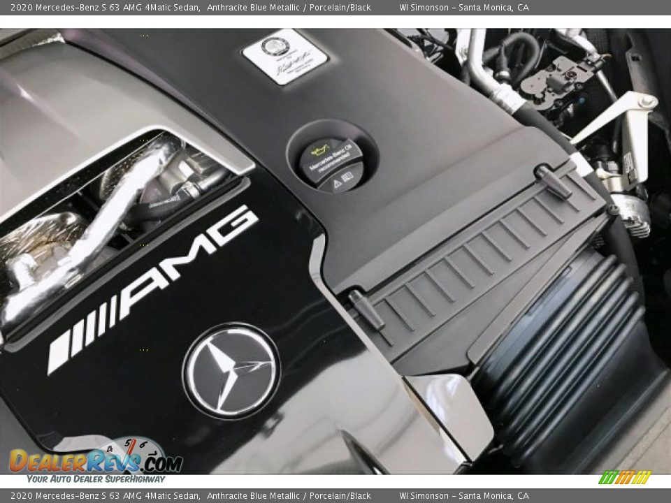 2020 Mercedes-Benz S 63 AMG 4Matic Sedan Anthracite Blue Metallic / Porcelain/Black Photo #31