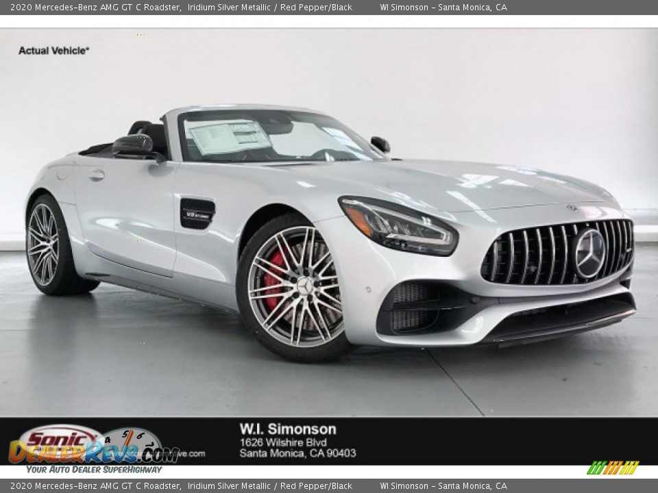 2020 Mercedes-Benz AMG GT C Roadster Iridium Silver Metallic / Red Pepper/Black Photo #1