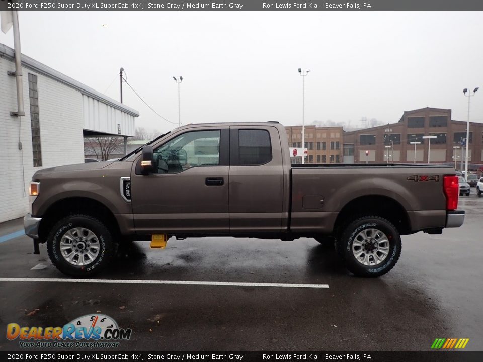 2020 Ford F250 Super Duty XL SuperCab 4x4 Stone Gray / Medium Earth Gray Photo #5