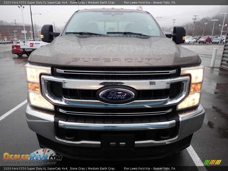 2020 Ford F250 Super Duty XL SuperCab 4x4 Stone Gray / Medium Earth Gray Photo #7
