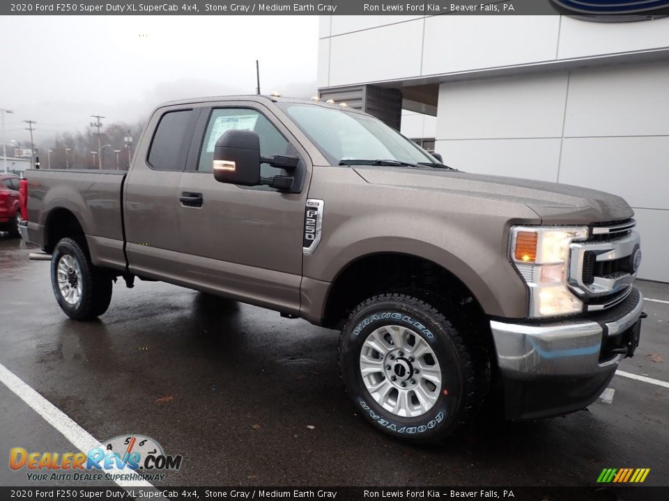 2020 Ford F250 Super Duty XL SuperCab 4x4 Stone Gray / Medium Earth Gray Photo #8