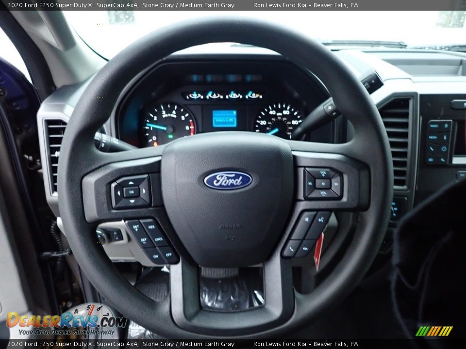 2020 Ford F250 Super Duty XL SuperCab 4x4 Stone Gray / Medium Earth Gray Photo #16
