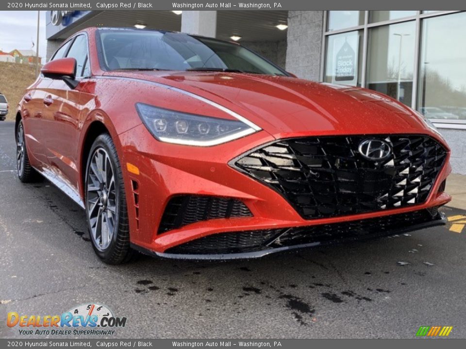 2020 Hyundai Sonata Limited Calypso Red / Black Photo #1