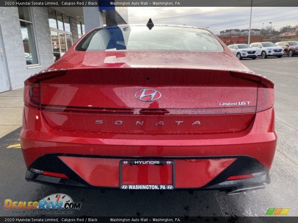 2020 Hyundai Sonata Limited Calypso Red / Black Photo #5