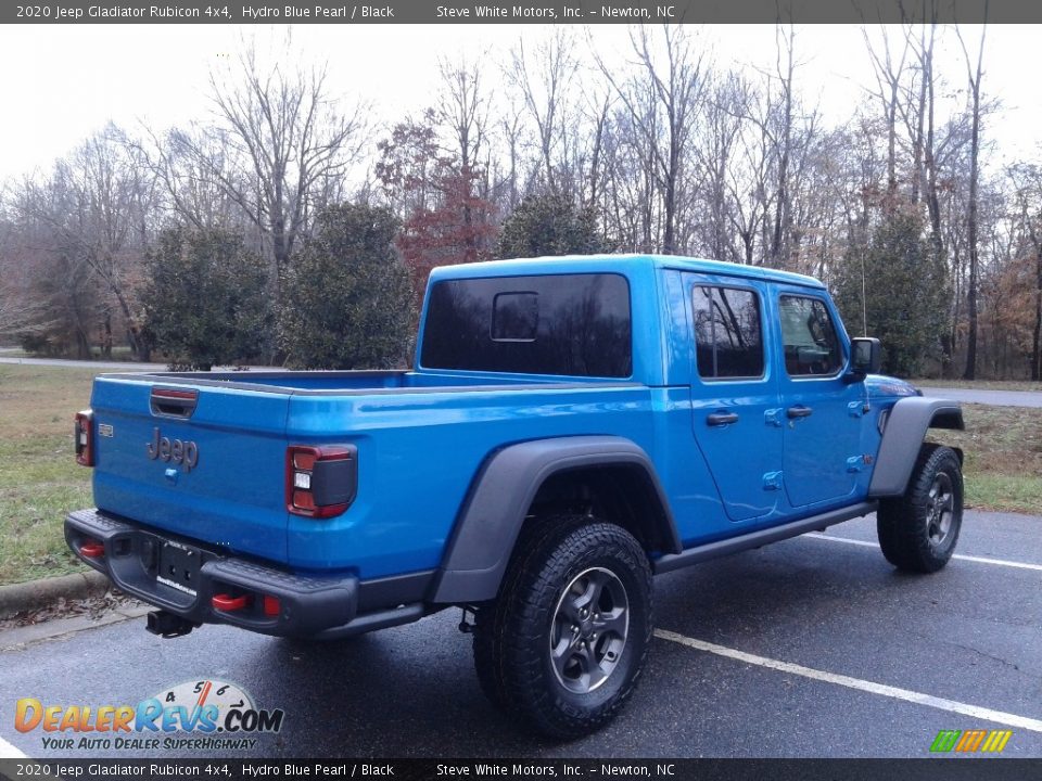 2020 Jeep Gladiator Rubicon 4x4 Hydro Blue Pearl / Black Photo #6