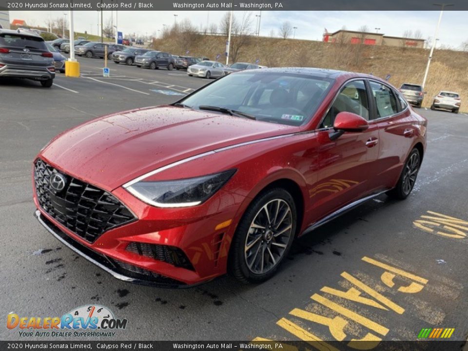 2020 Hyundai Sonata Limited Calypso Red / Black Photo #7
